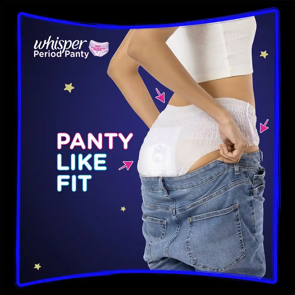Whisper Super Absorbent Period Panty, 12 L-XL Pants