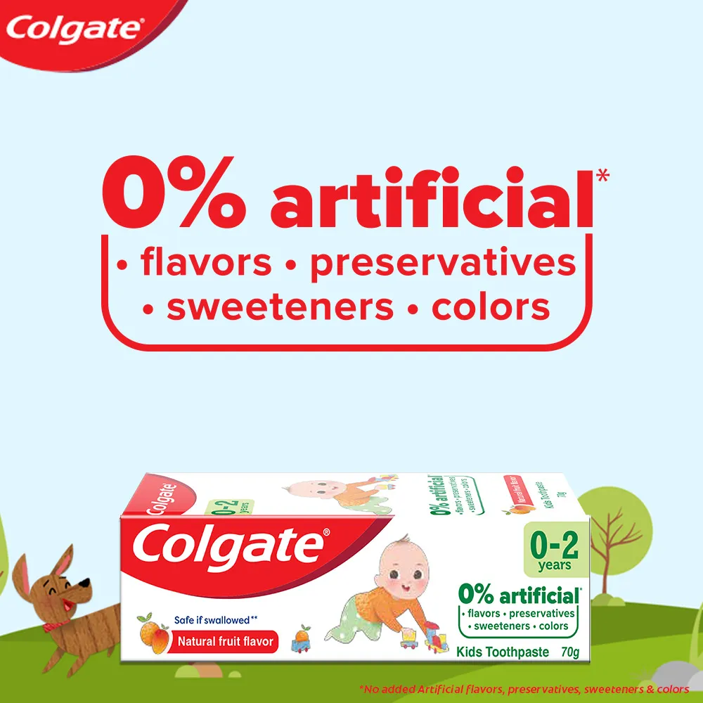 Toothpaste for Kids (0-2 years), Natural Fruit Flavour, 70 g