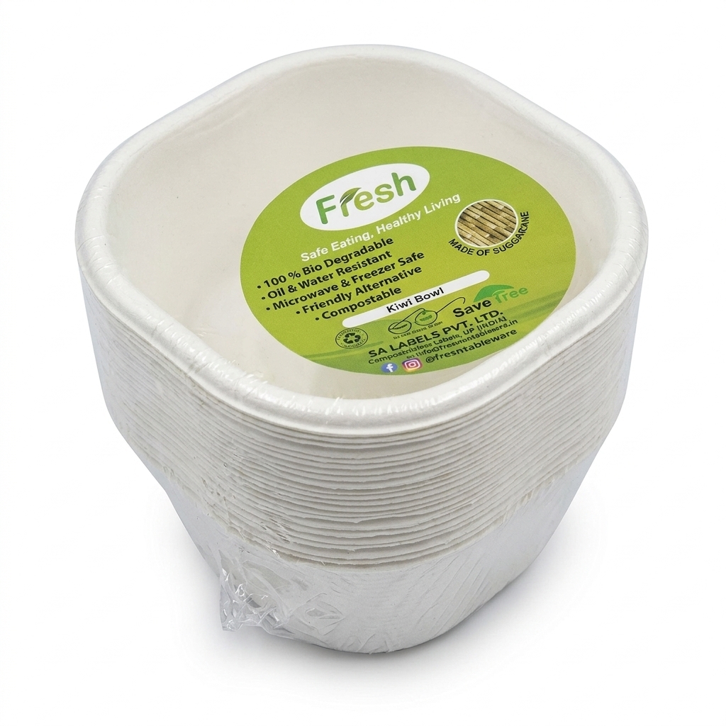 Fresh Biodegradable Disposable Bowl, 25 pc