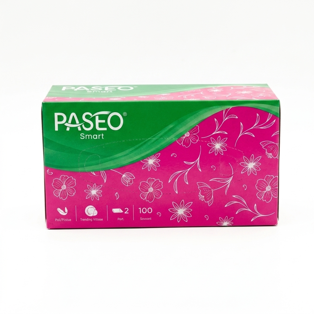 Paseo Smart Tissue Box 2 Ply 100 Pulls