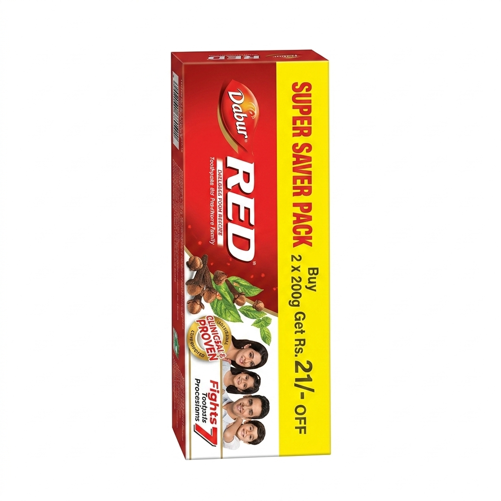 Dabur Red Toothpaste Super Saver Pack (2x200gm)