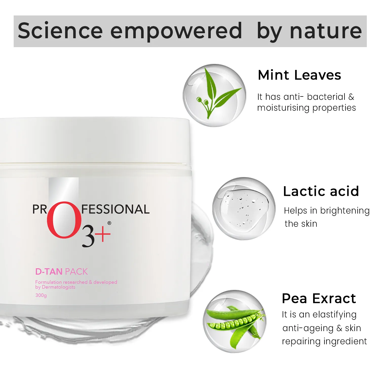 O3+ D-Tan Professional Pack For De Tan, 300 g