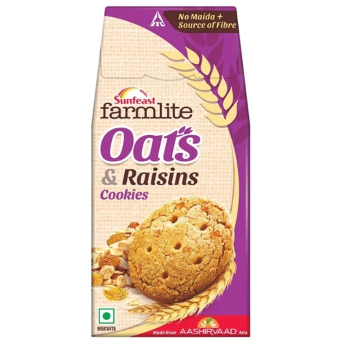 Sunfeast Farmlite Oats & Raisins Cookies, 150 g
