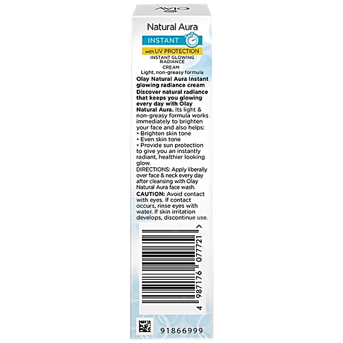 Olay Natural Aura Instant Glowing Radiance Cream, 20 g