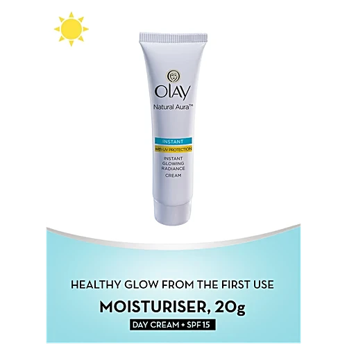 Olay Natural Aura Instant Glowing Radiance Cream, 20 g