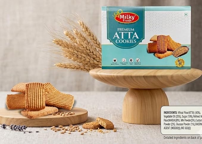 Milky Fresh Premium Atta Cookies, 300 g (Buy 1 get 1 free)