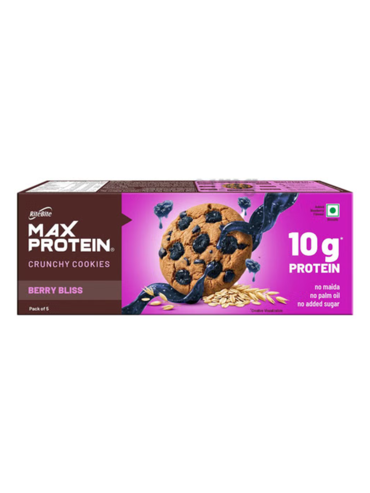 RiteBite Max Protein Crunchy Cookie Berry Bliss, 50 g