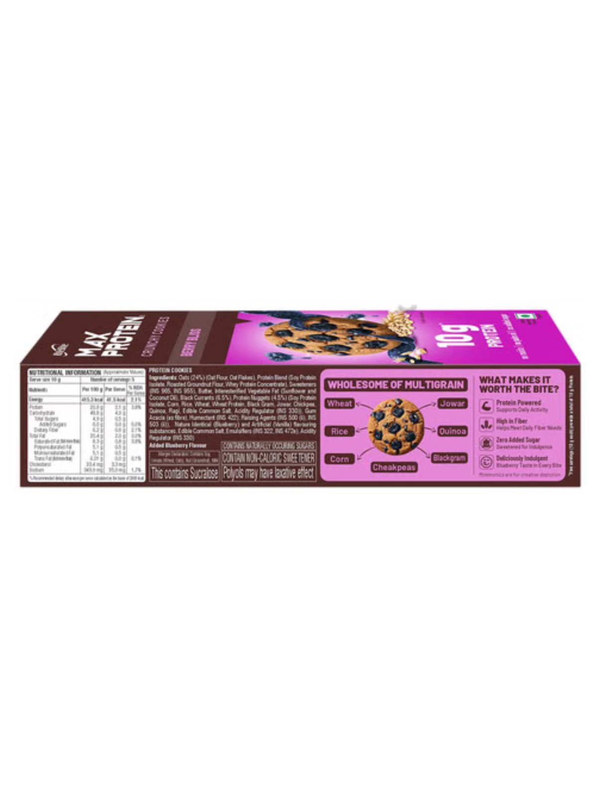 RiteBite Max Protein Crunchy Cookie Berry Bliss, 50 g
