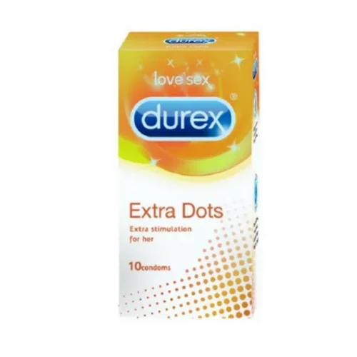 Durex Extra Dotted Condoms, 10 Count