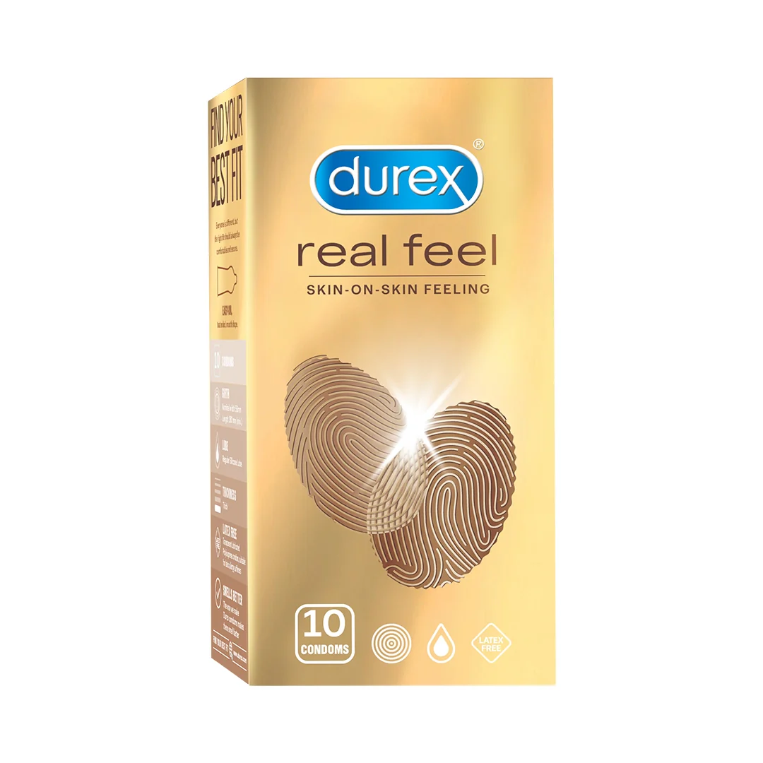 Durex Real Feel Condoms, 10 Count