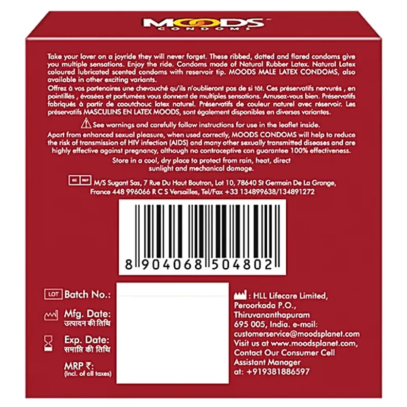 Moods Silver Joyride Condoms, 3 Count